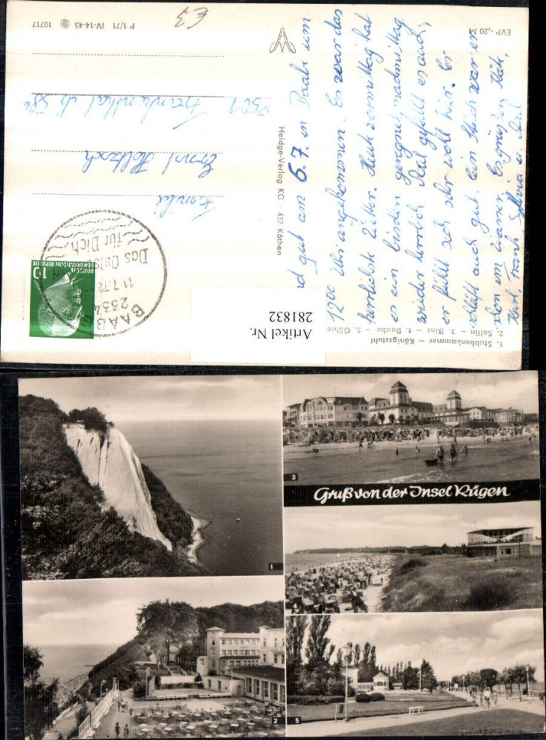 281832,Insel Rügen Stubbenkammer Königsstuhl Sellin Binz Strand Baabe Göhren Promenade Mehrbildkarte