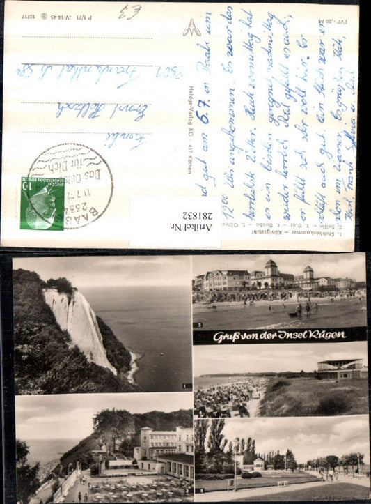 281832,Insel Rügen Stubbenkammer Königsstuhl Sellin Binz Strand Baabe Göhren Promenade Mehrbildkarte