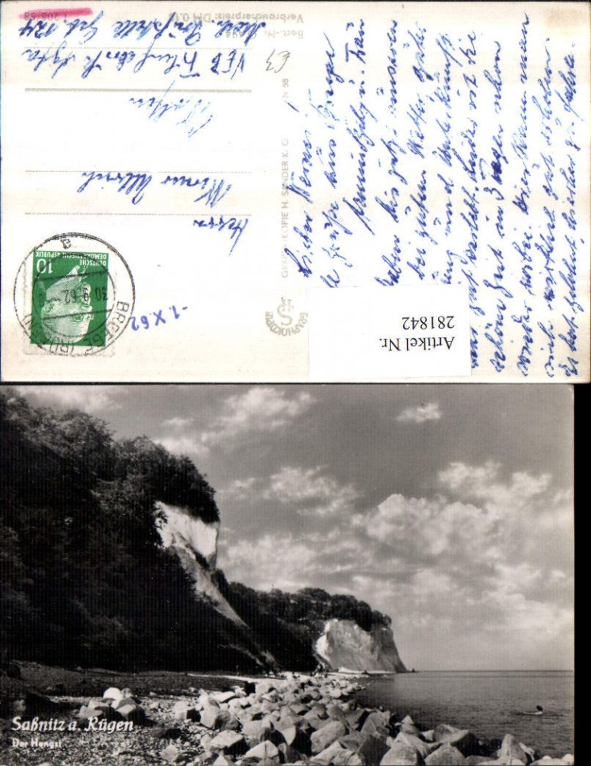 281842,Saßnitz auf Rügen Der Hengst Felsen Steilküste