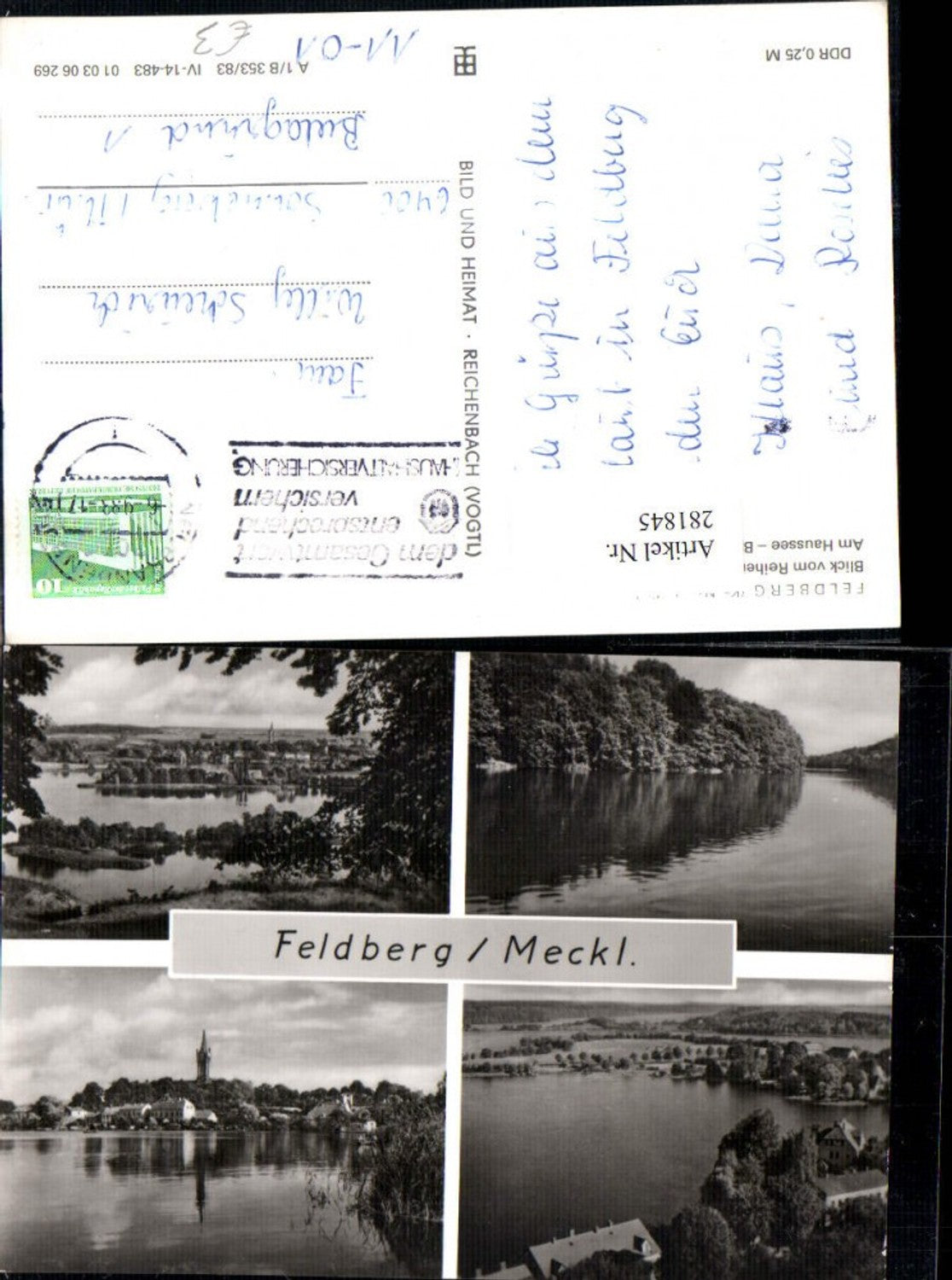 281845,Feldberg Totale Schmaler Luzin Haussee Amtswerder Mehrbildkarte