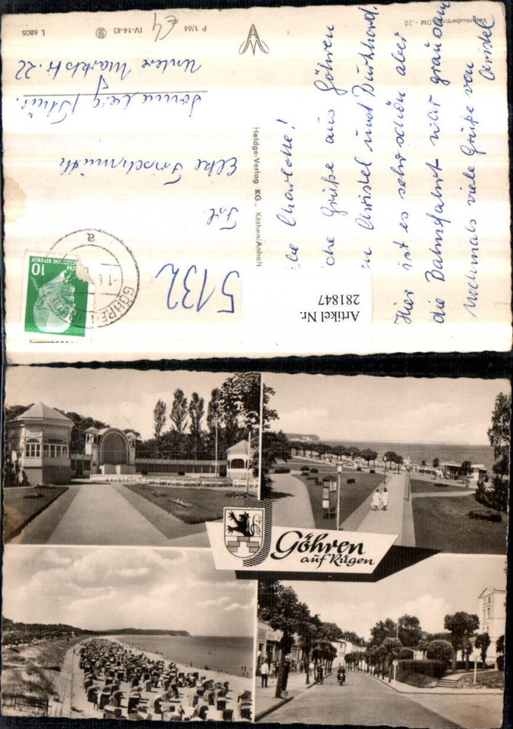 281847,Göhren auf Rügen Konzertgarten Straßenansicht Promenade Strand Mehrbildkarte