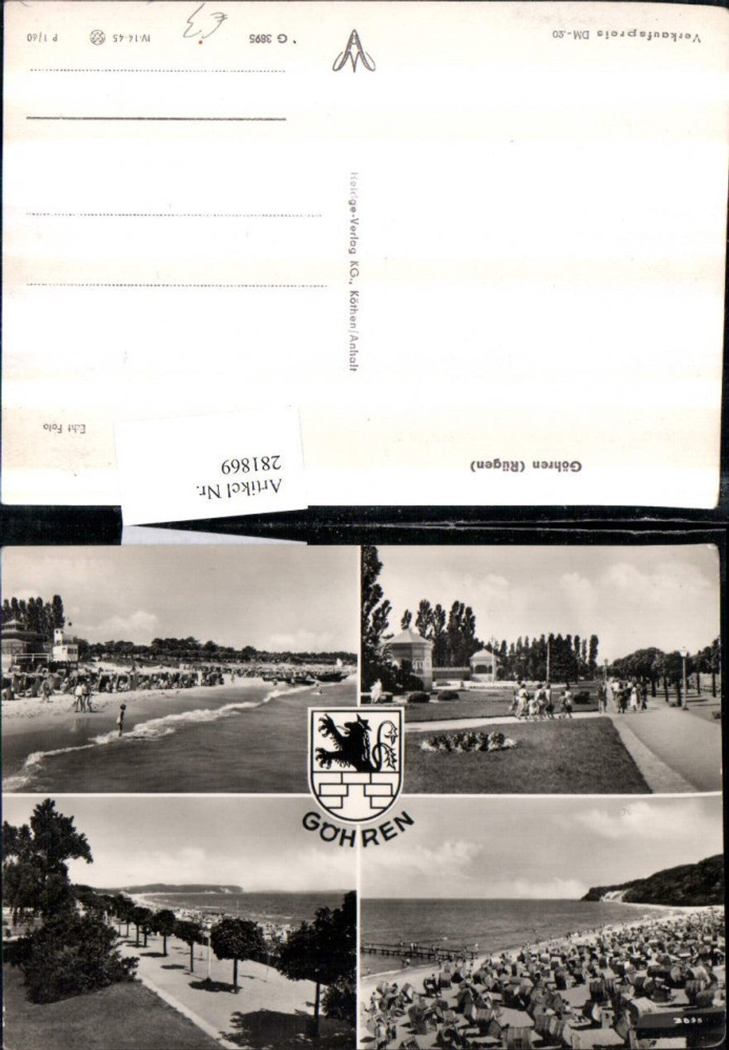 281869,Göhren auf Rügen Promenade Strand Strandleben Strandkörbe Mehrbildkarte