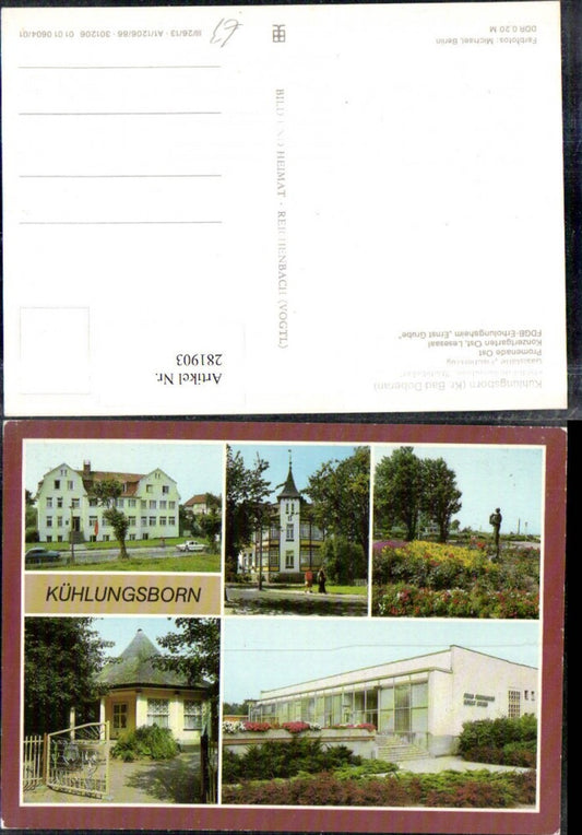 281903,Kühlungsborn Erholungsheim Störtebeker u. Ernst Grube Gaststätte Promenade Konzertgarten Mehrbildkarte