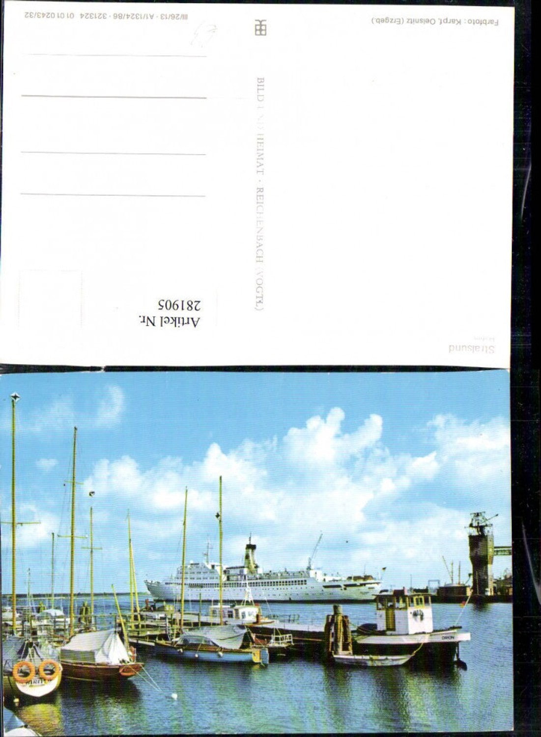 281905,Stralsund Hafen Dampfer Schiff Boote