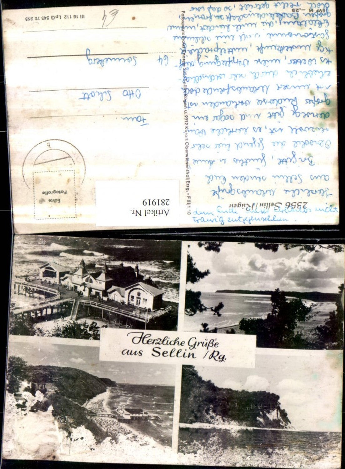 281919,Sellin auf Rügen Seebrücke Strand Küste Mehrbildkarte