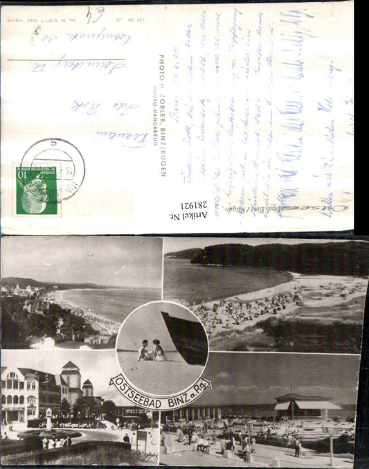 281921,Ostseebad Binz auf Rügen Strand Promenade Mehrbildkarte