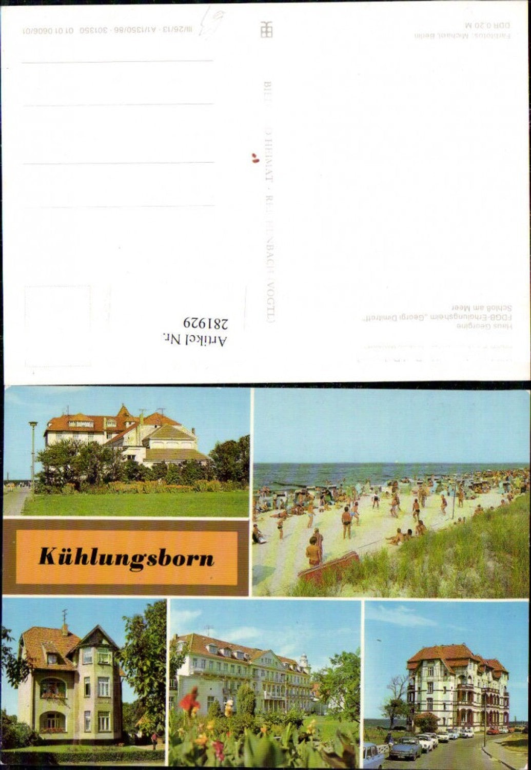 281929,Kühlungsborn Strand Volleyball Haus Georgine Schloss Erholungsheime Mehrbildkarte