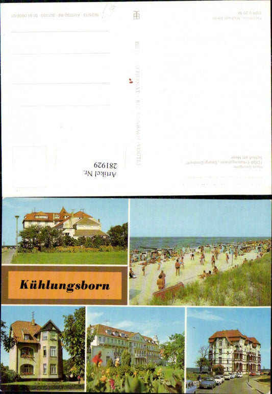 281929,Kühlungsborn Strand Volleyball Haus Georgine Schloss Erholungsheime Mehrbildkarte