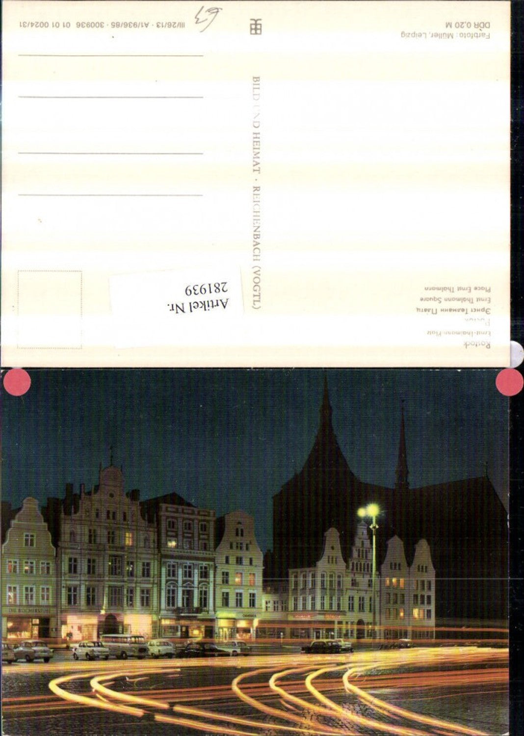 281939,Rostock b. Nacht Ernst-Thälmann-Platz Geschäfte