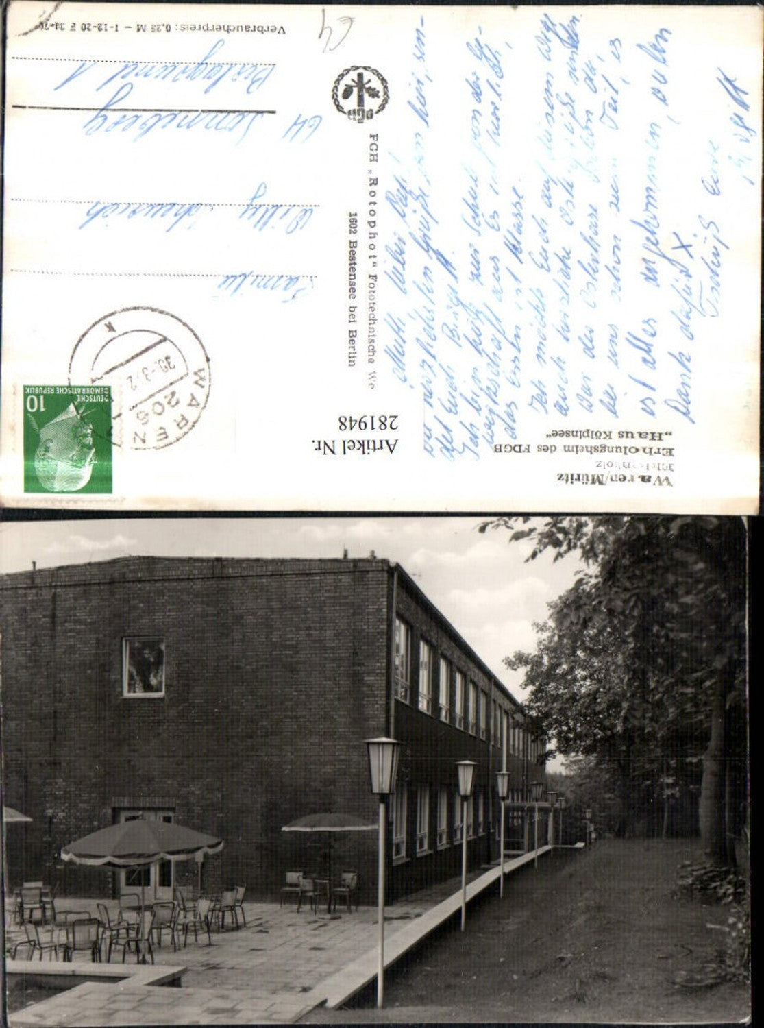 281948,Waren an d. Müritz Eldenholz Erholungsheim Kölpinsee