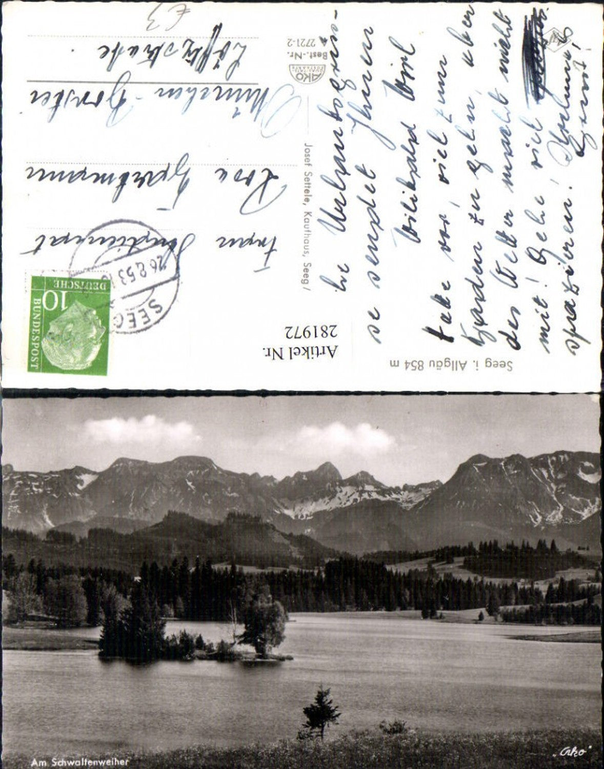 281972,Seeg im Allgäu Am Schwaltenweiher Bergkulisse