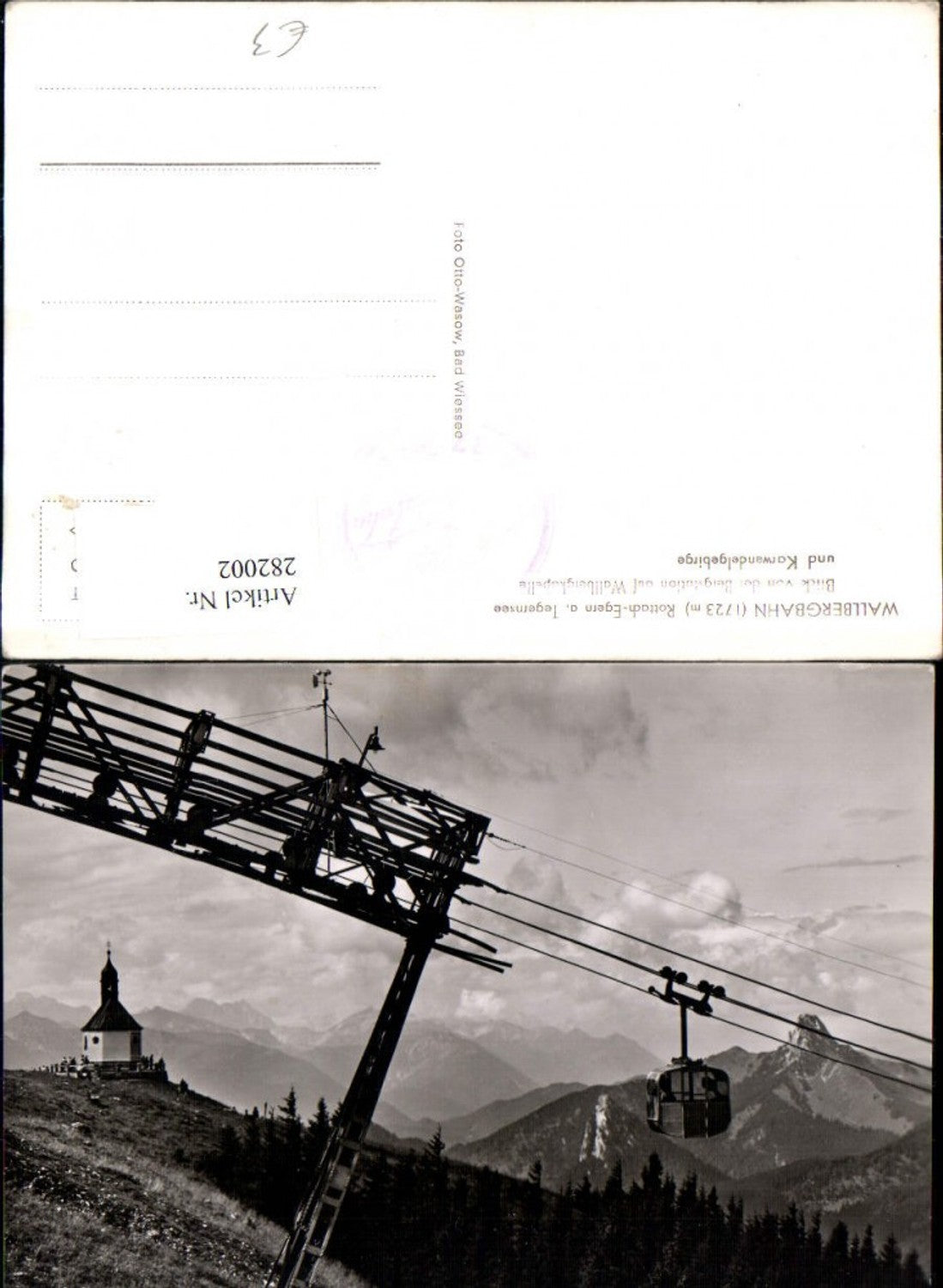 282002,Wallbergbahn Seilbahn Rottach-Egern am Tegernsee Wallbergkapelle Bergkulisse