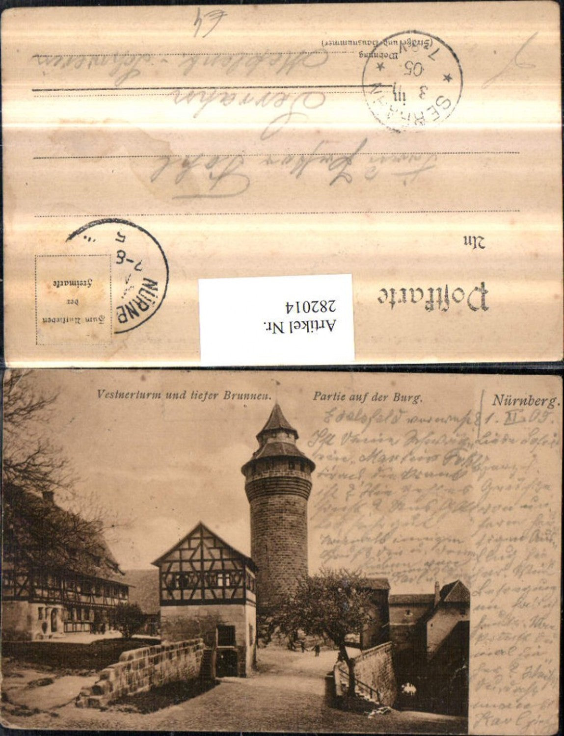 282014,Nürnberg Partie auf d. Burg Vestnerturm Turm m. Tiefer Brunnen