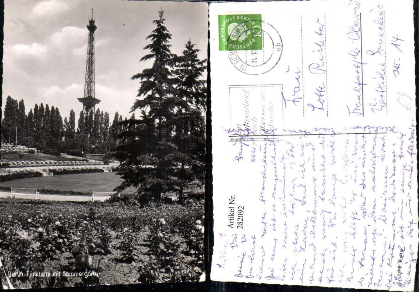 282092,Berlin Funkturm Turm m. Sommergarten