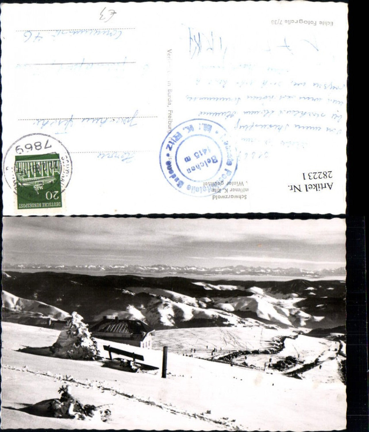 282231,Belchen im Schwarzwald Hotel Belchenhaus Bergkulisse Winterbild