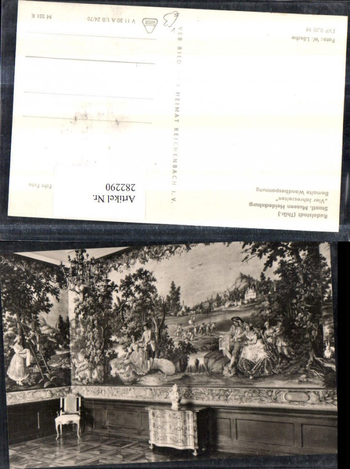 282290,Rudolstadt Heidecksburg Vier Jahreszeiten Bemalte Wandbespannung pub VEB