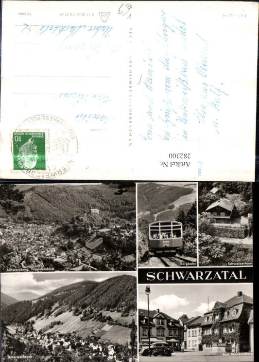 282300,Schwarzatal Unterweißbach Schwarzburg Totale Bergbahn Schweizerhaus pub VEB
