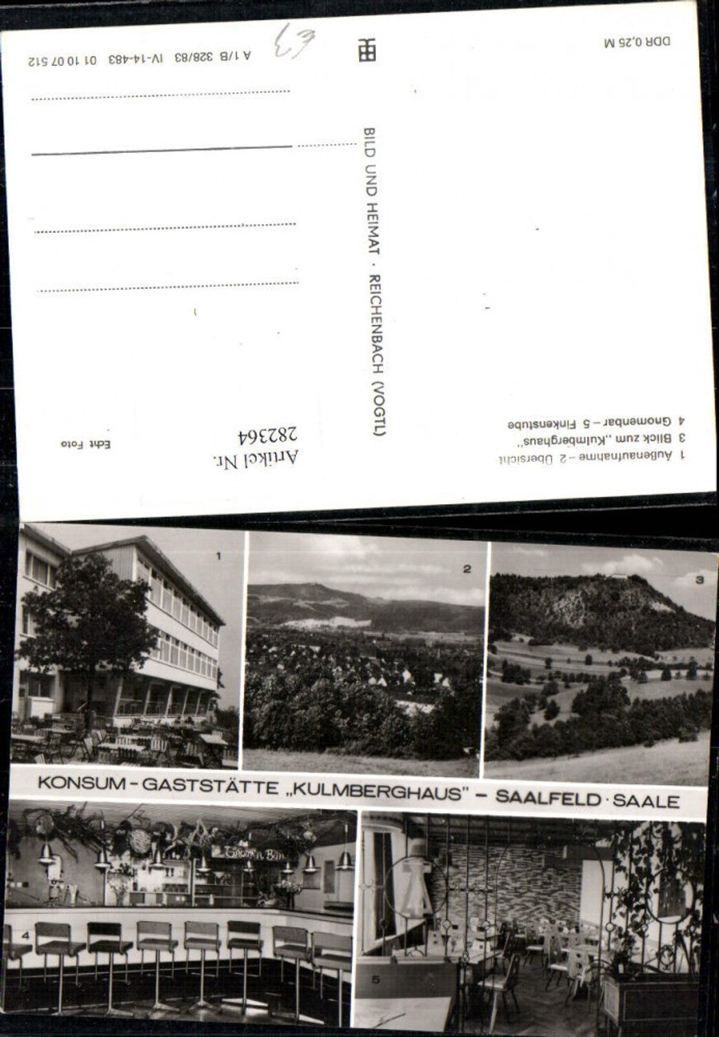 282364,Saafeld an d. Saale Totale Gaststätte Kulmberghaus Multiview postcard