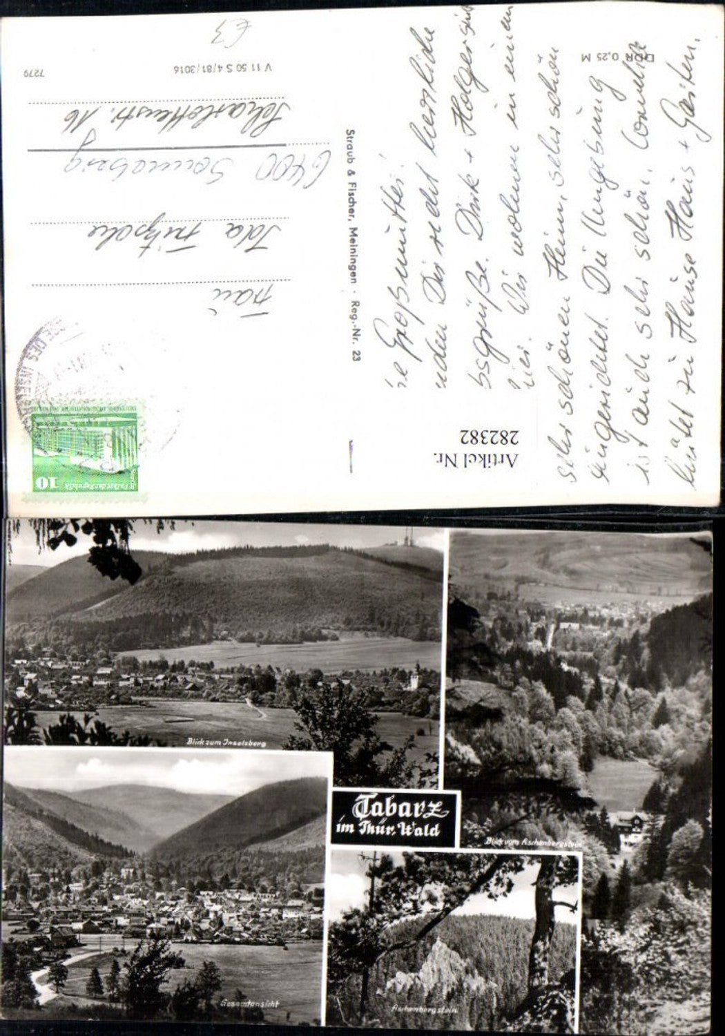 282382,Tabarz Totale Inselsberg Aschenbergstein Mehrbildkarte