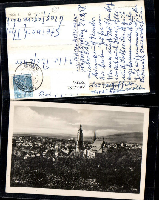 282387, Weimar Total view with castle and church