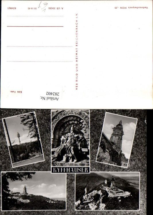 282402,Kyffhäuser Denkmal Turm Barbarossa Mehrbildkarte pub VEB