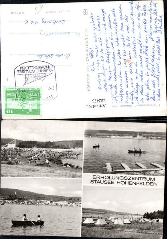 282423,Erholungszentrum Stausee Hohenfelden Strandbad Camping Boote Ruderboot Mehrbildkarte
