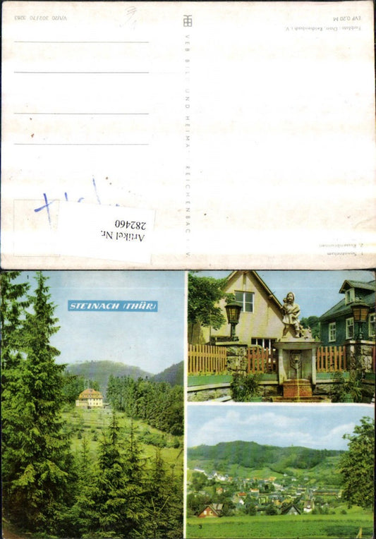 282460,Steinach in Thüringen Totale Sanatorium Rossenbrunnen Brunnen Mehrbildkarte pub VEB