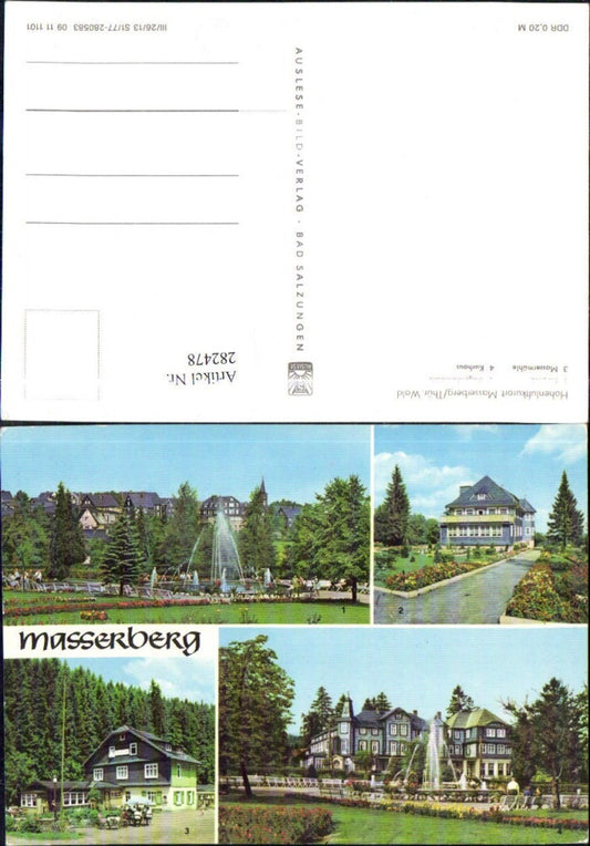 282478,Masserberg Kurpark Massermühle Kurhaus Augenheilstätte Mehrbildkarte