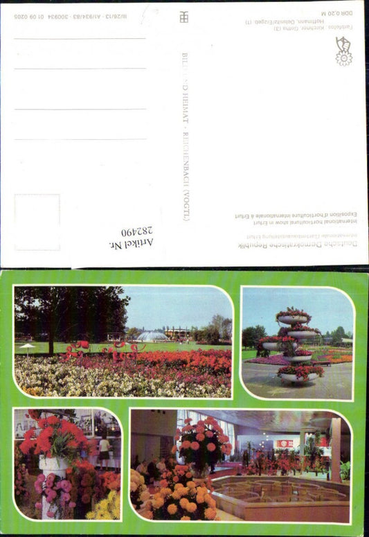 282490, Erfurt International Horticultural Exhibition Flowers Multi-image postcard