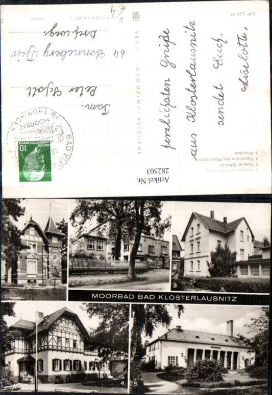 282503,Bad Klosterlausnitz Villa Dora Kurheim Buchberg Pension Schmidt Eigenheim Moorbad Mehrbildkarte pub VEB