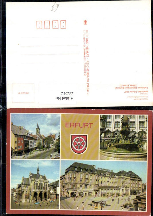282512, Erfurt Krämerbrücke Monumental Fountain Town Hall Interhotel Erfurter Hof Multi-view map