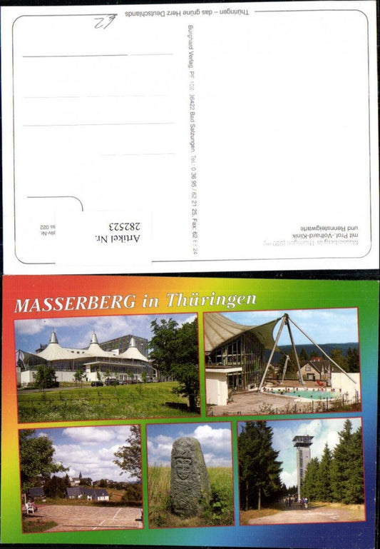 282523,Masserberg Professer-Volhard-Klinik Rennsteigwarte Stein Mehrbildkarte