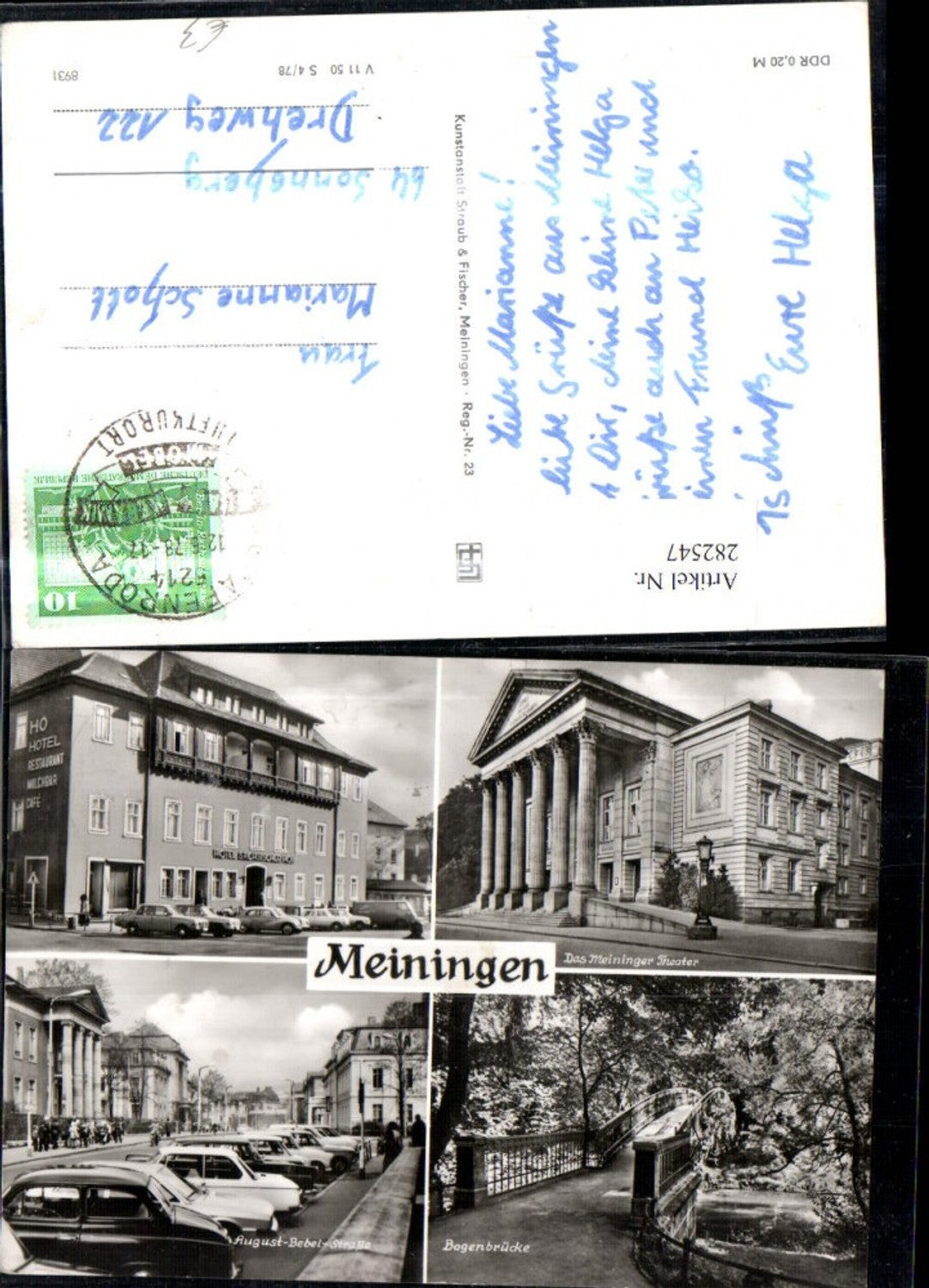 282547, Meiningen Arch Bridge Theatre Hotel Street View Multi-view Map