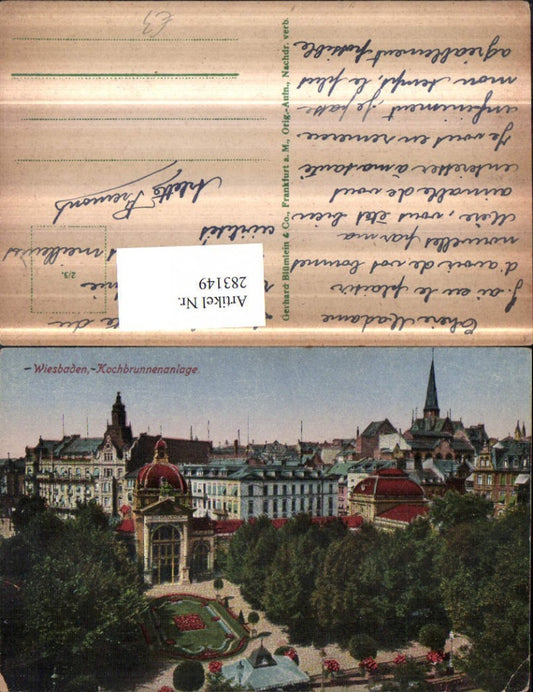 283149,Wiesbaden Teilansicht Kochbrunnenanlage