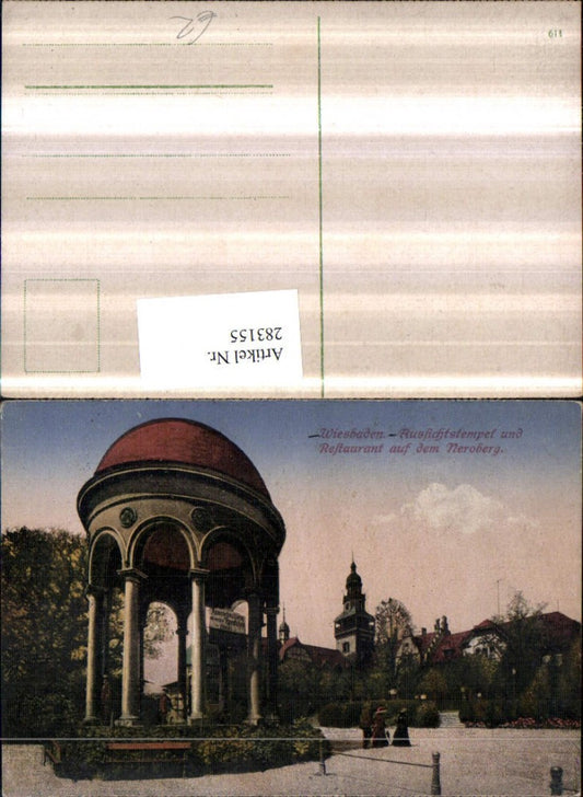 283155,Wiesbaden Aussichtstempel Tempel u. Restaurant auf d. Neroberg
