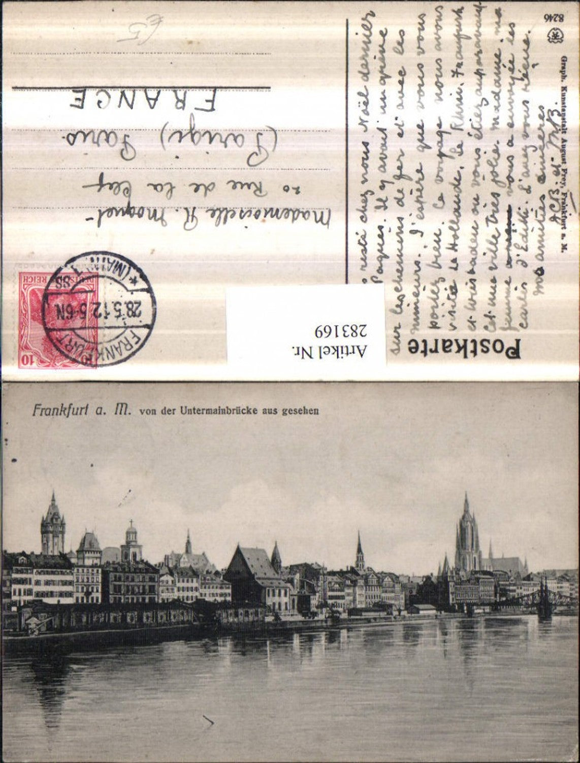 283169,Frankfurt am Main Teilansicht von der Untermainbrücke aus gesehen