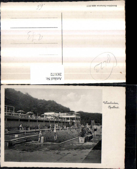 283172,Wiesbaden Opelbad Freibad Schwimmbad