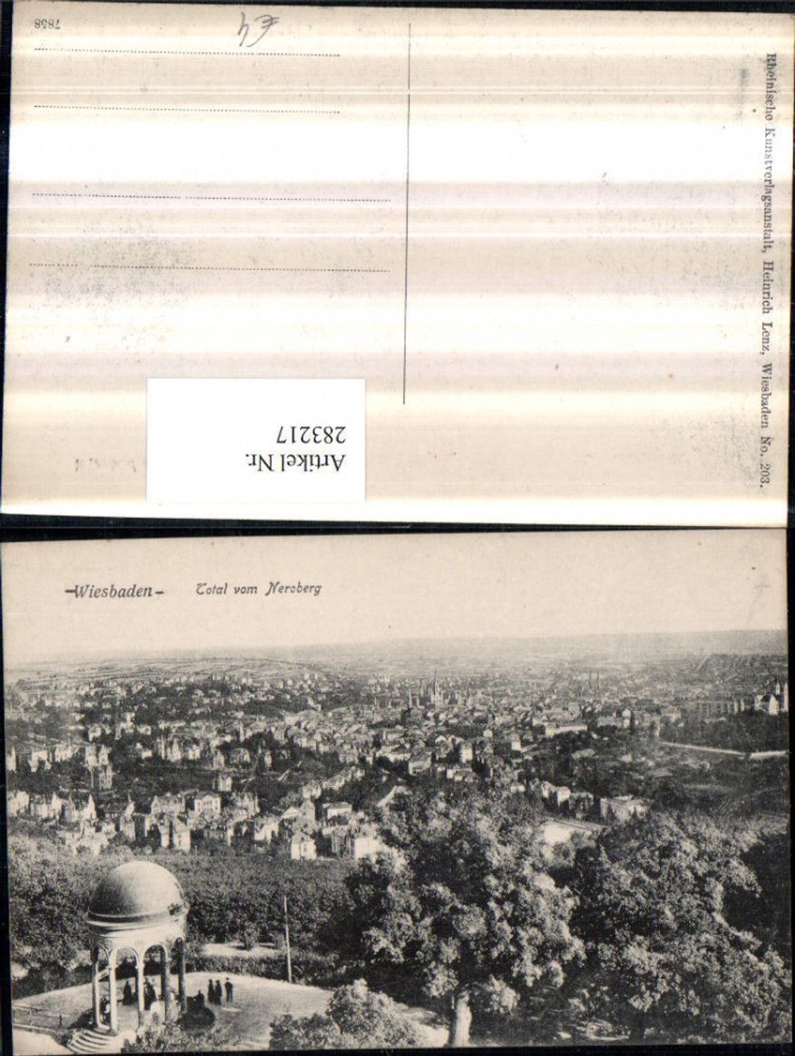 283217,Wiesbaden Totale vom Neroberg Tempel