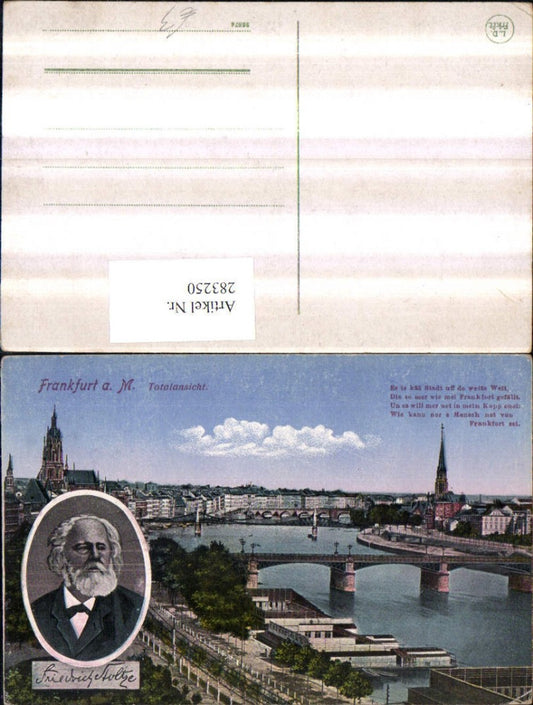 283250,Frankfurt am Main Totale Brücken Friedrich Stoltze Portrait