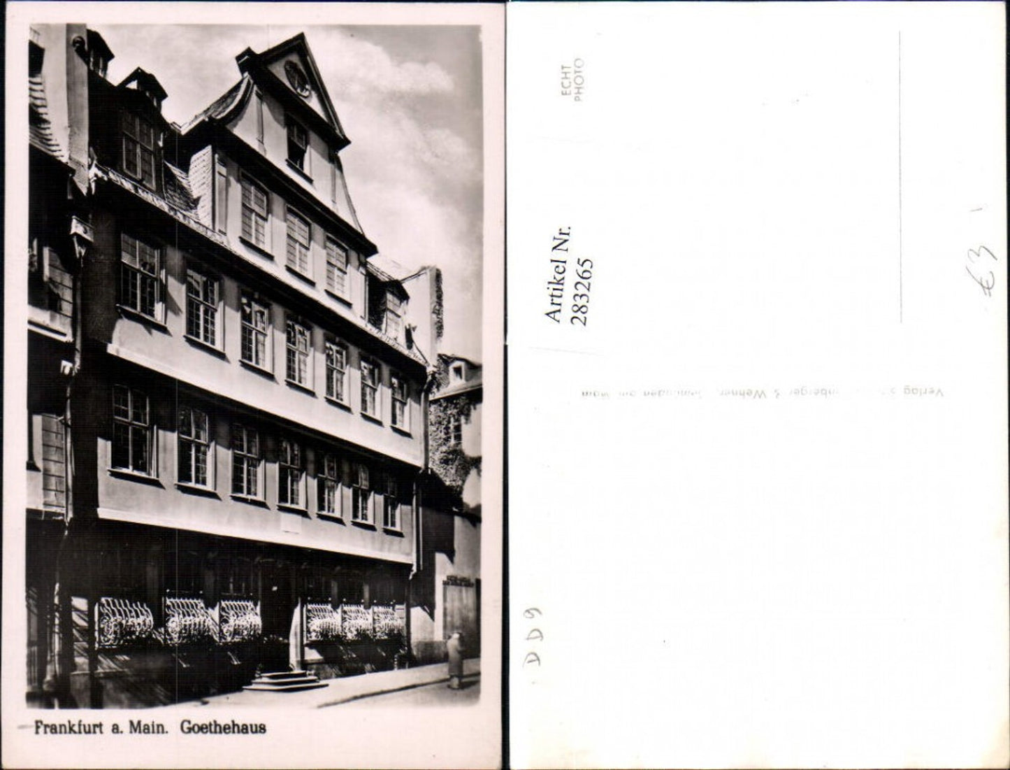 283265,Frankfurt am Main Goethehaus Hausansicht