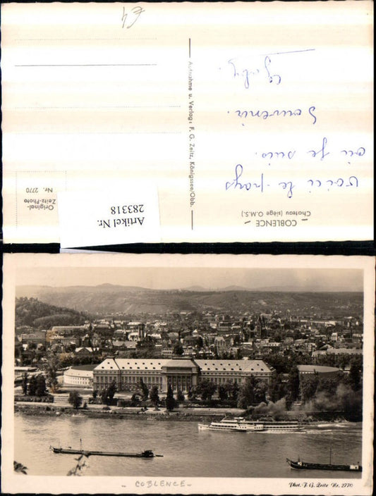 283318,Koblenz Totale m. Schloss Schiff