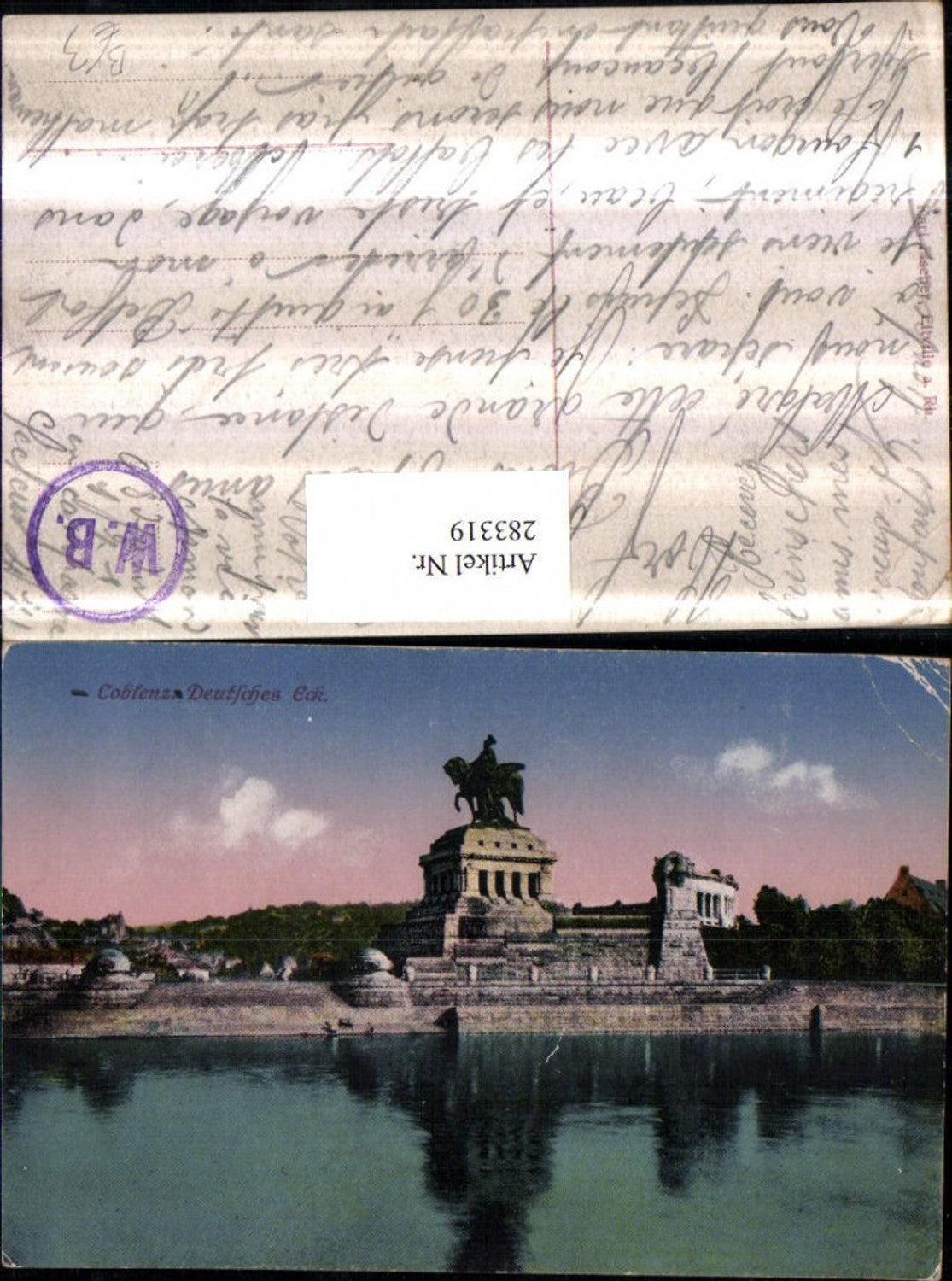 283319,Koblenz Deutsches Eck Kaiser Wilhelm-Denkmal