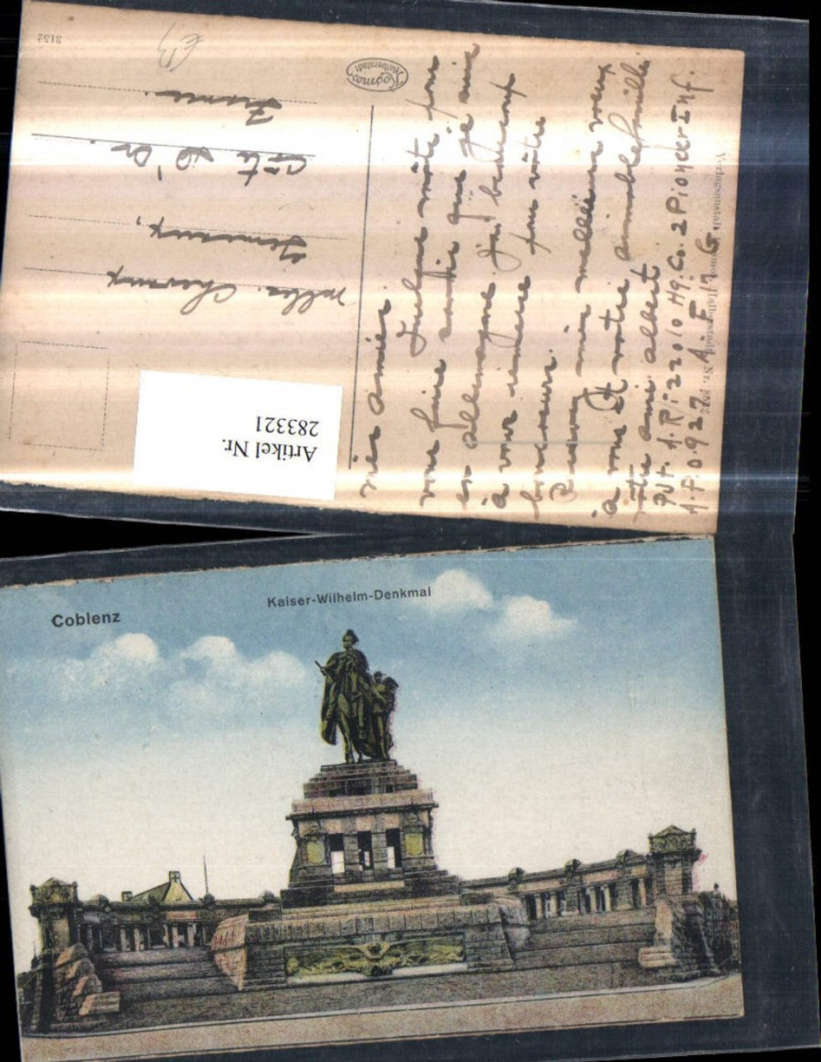 283321,Koblenz Kaiser-Wilhelm-Denkmal am Deutschen Eck
