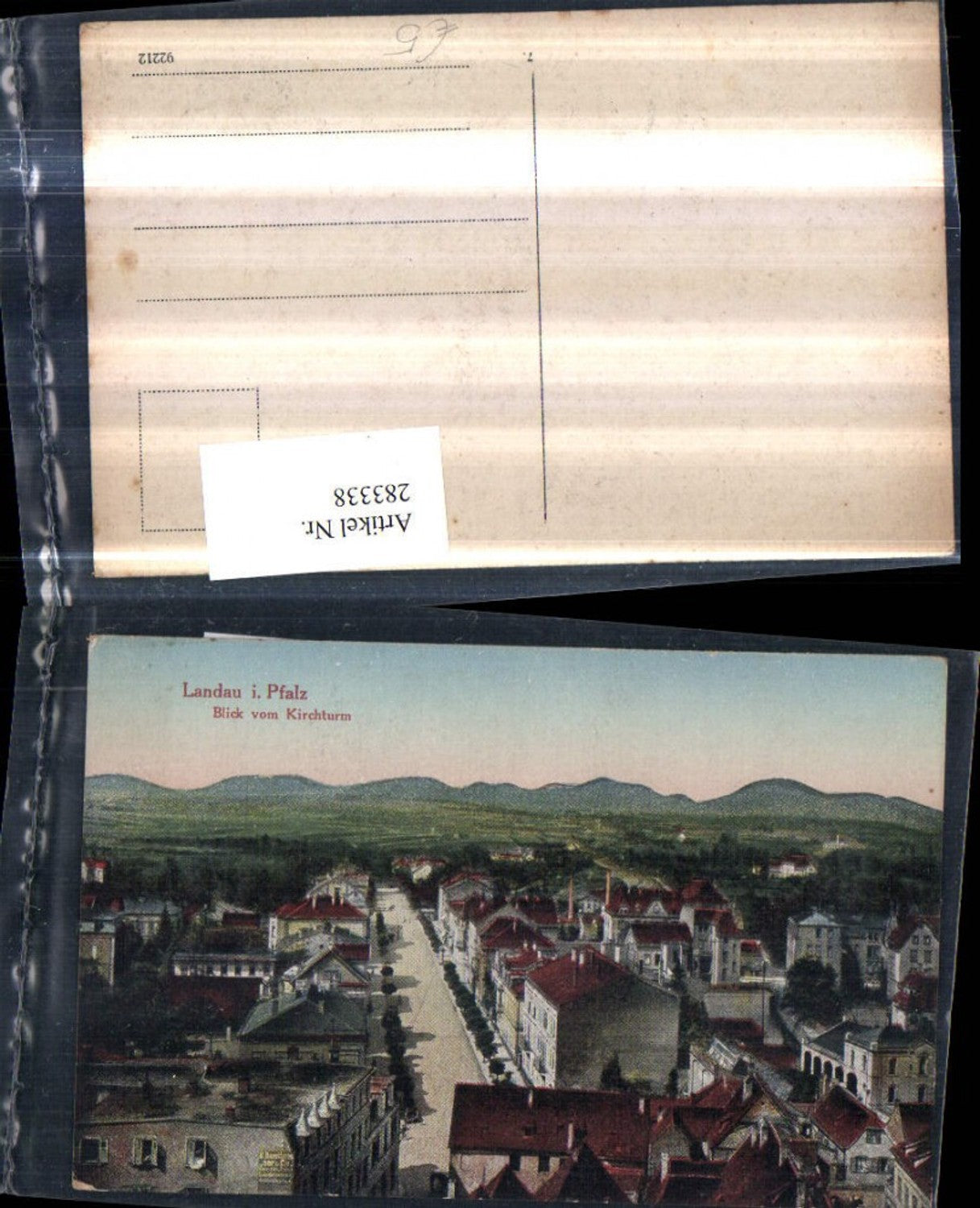 283338,Landau in d. Pfalz Teilansicht Blick vom Kirchturm