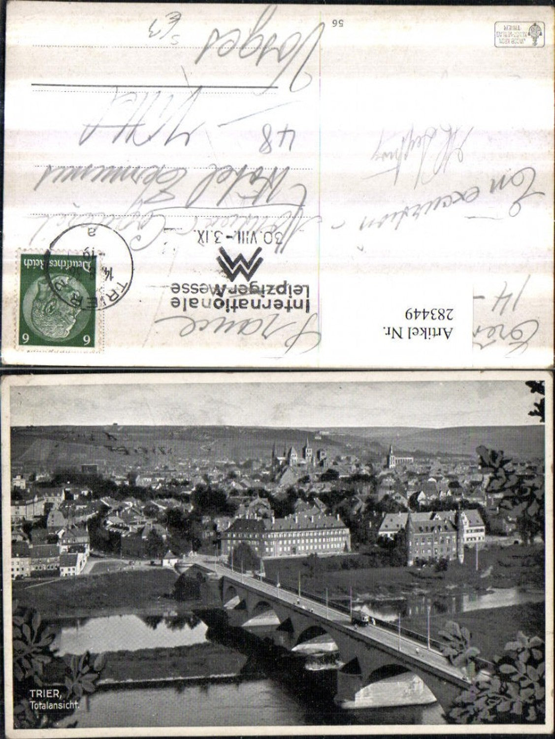 283449,Trier Totale Brücke Internationale Leipziger Messe Stempel