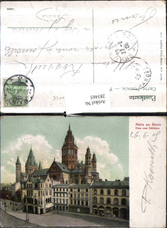 283465,Mainz am Rhein Dom Kirche vom Höfchen