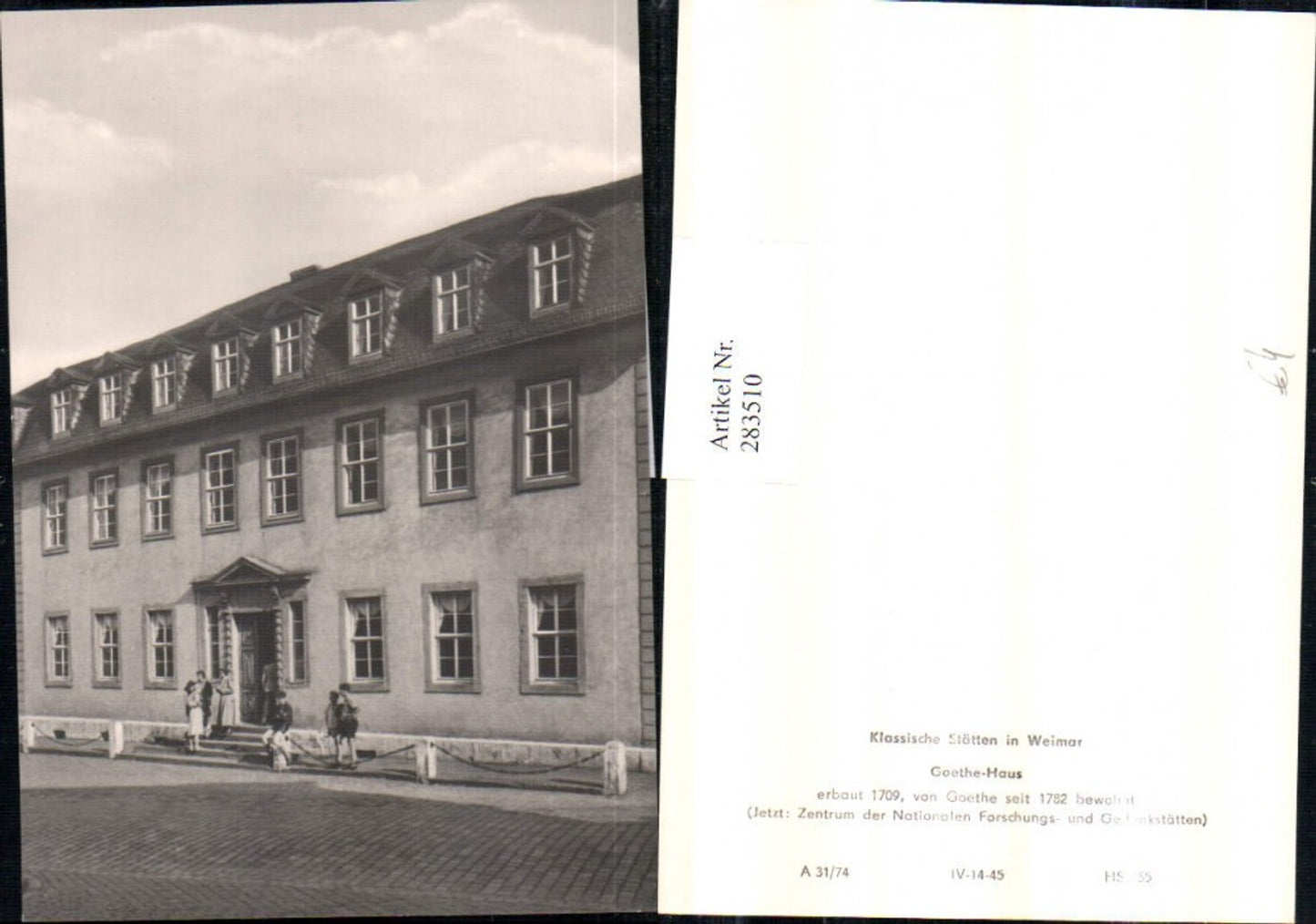 283510,Weimar Goethe-Haus Hausansicht