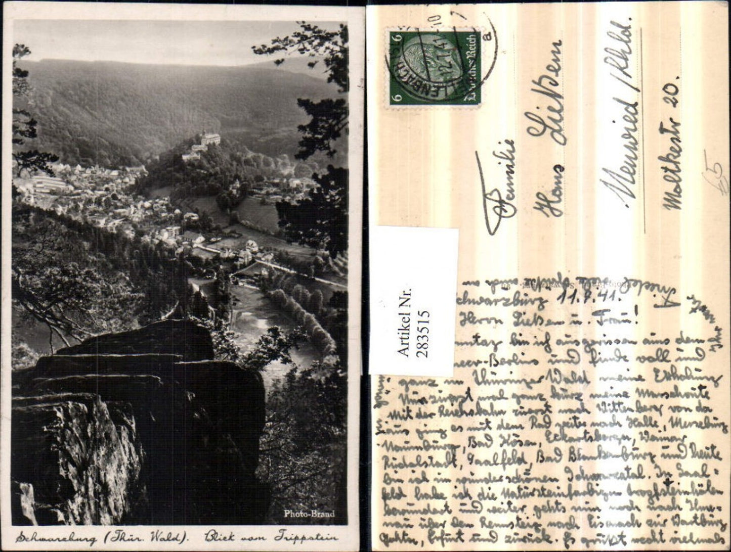 283515,Schwarzburg Totale Blick vom Trippstein