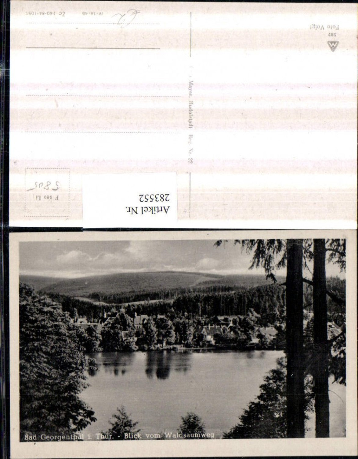 283552, Bad Georgenthal in Thuringia, view from the forest edge path