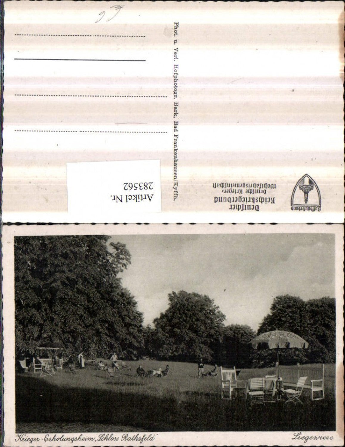 283562,Krieger-Erholungsheim Schloss Rathsfeld Liegewiese